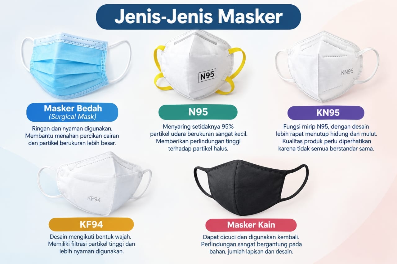 Bukan Sekadar Penutup Hidung, Ini Jenis Masker dan Kelebihannya Saat Kabut Asap
