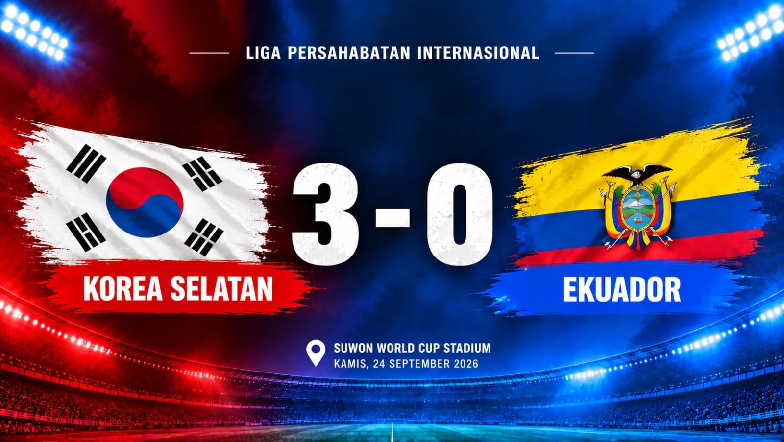 Korea Selatan Tampil Tajam, Ekuador Dibungkam 3-0