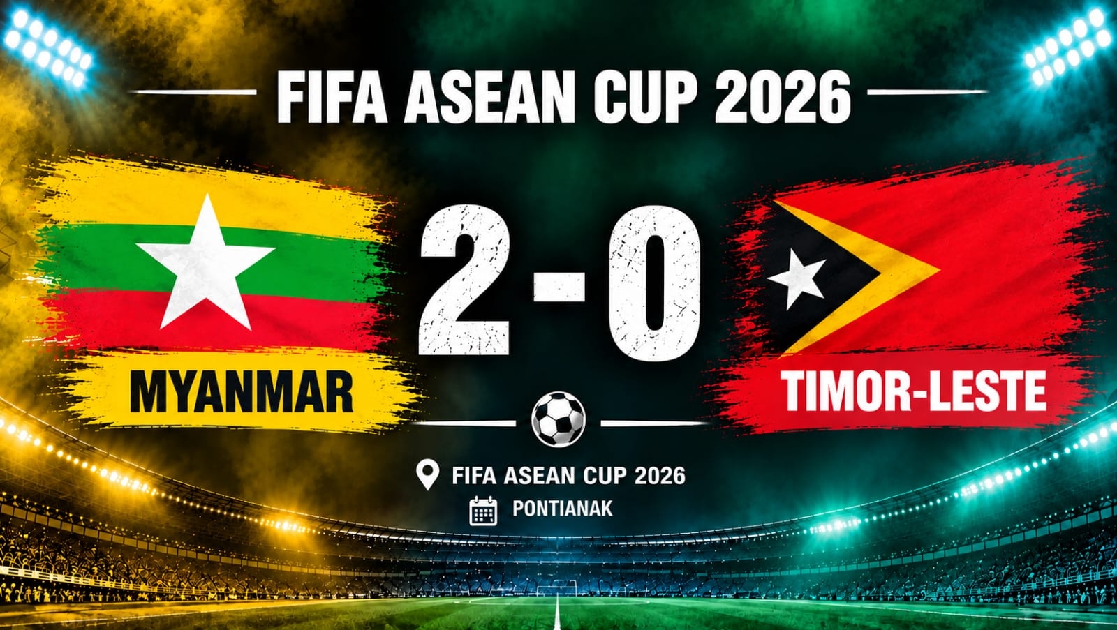 Myanmar Menang 2–0 atas Timor-Leste di FIFA ASEAN Cup
