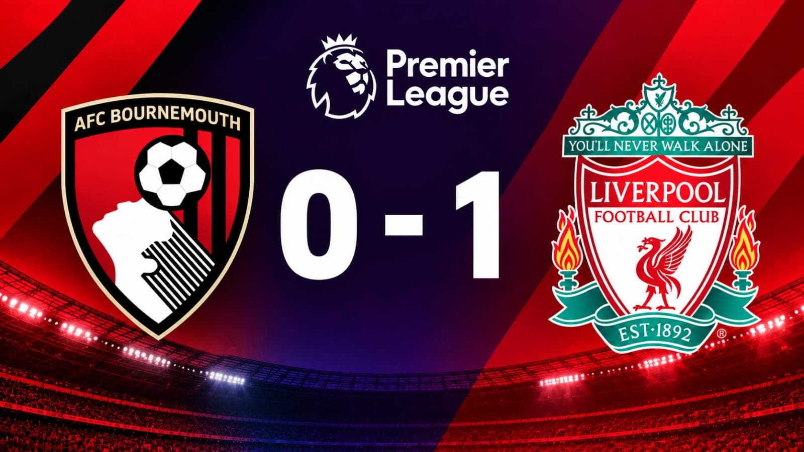 Liverpool Menang Tipis, Bournemouth Ditaklukkan 1-0