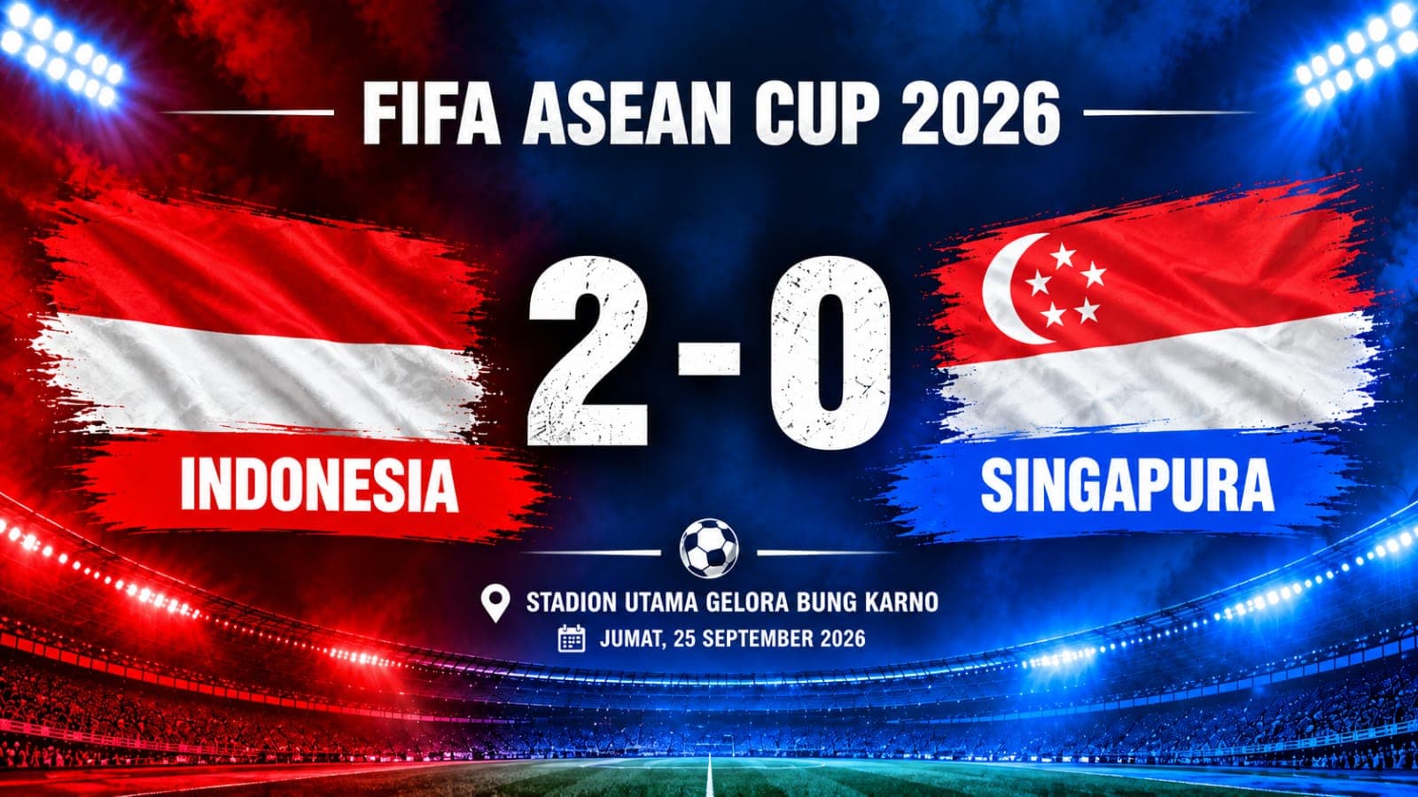 Indonesia Buka FIFA ASEAN Cup dengan Kemenangan 2-0 atas Singapura