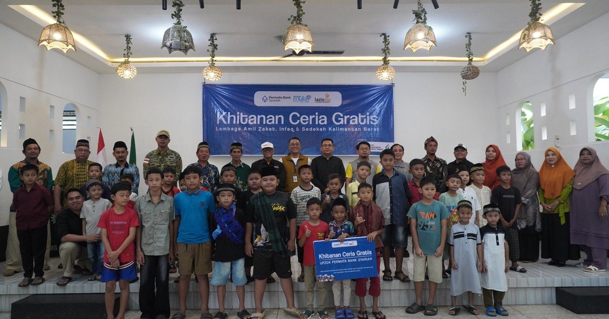 Lazismu Kalbar dan Permata Bank Syariah Gelar Khitanan Gratis di Desa Kiungkang