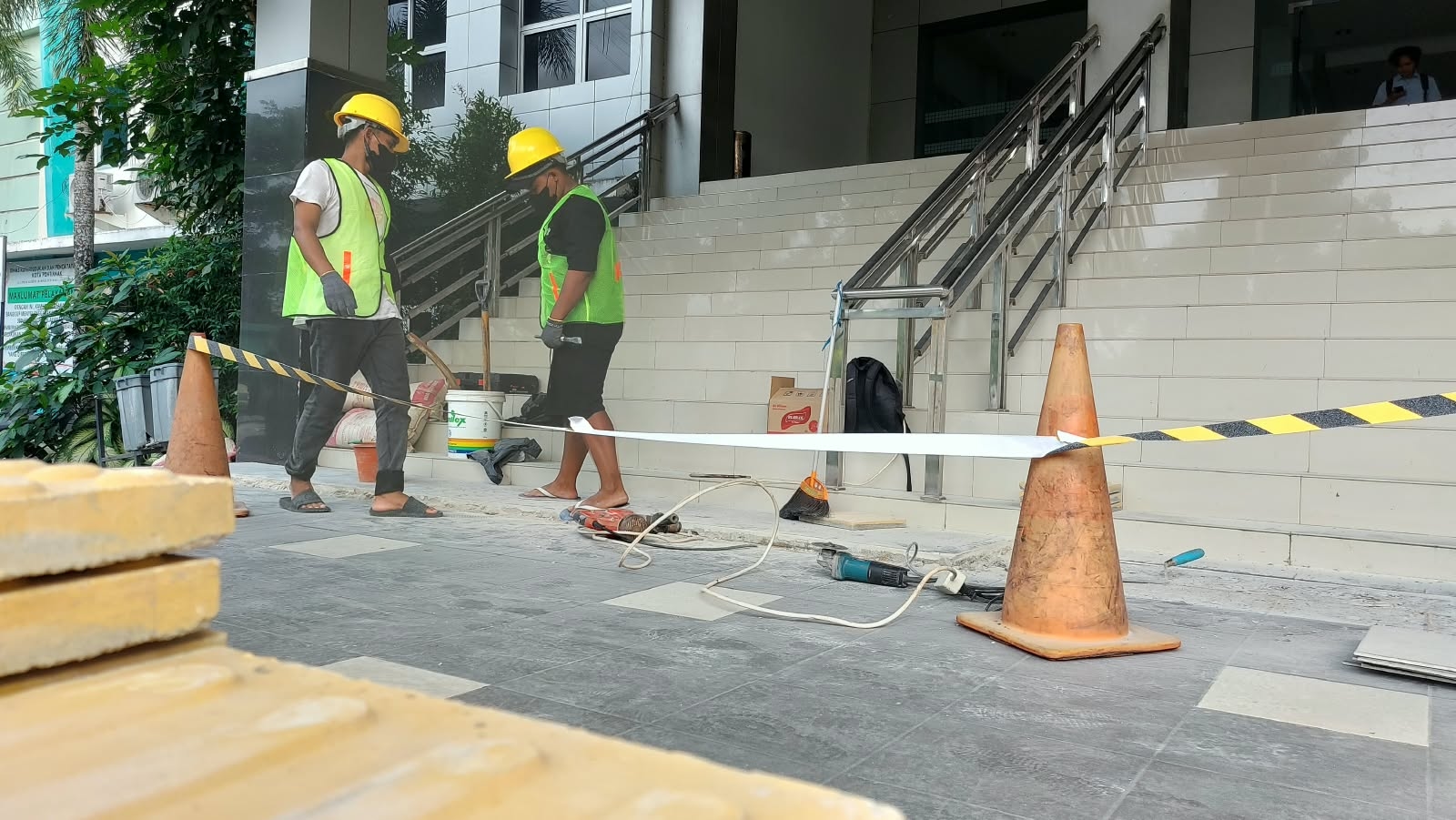 Guiding Block Kantor Terpadu Sutoyo Mulai Dikerjakan, Mock-up Jadi Acuan
